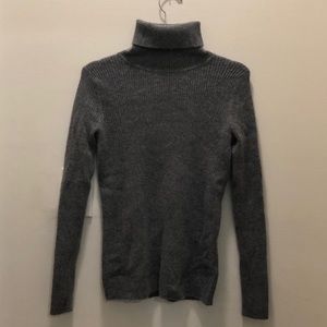 Demylee Grey Cashmere Turtleneck Sweater